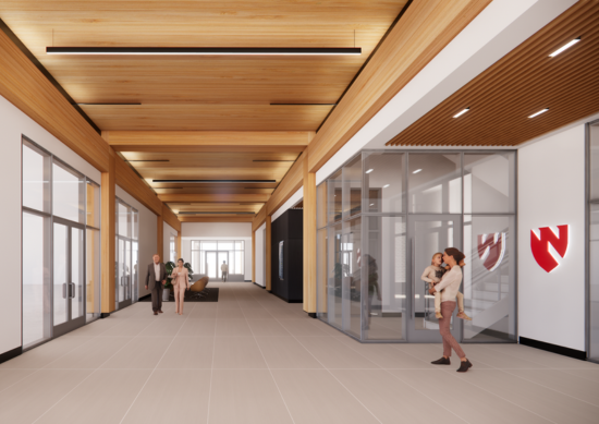 3D rendering of inside of Gretna Landing NM Health Center