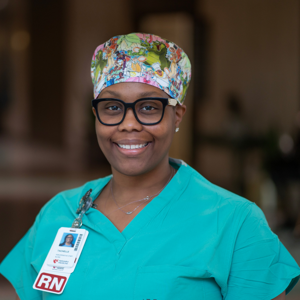 A portrait of TaChelle Rhames, RN