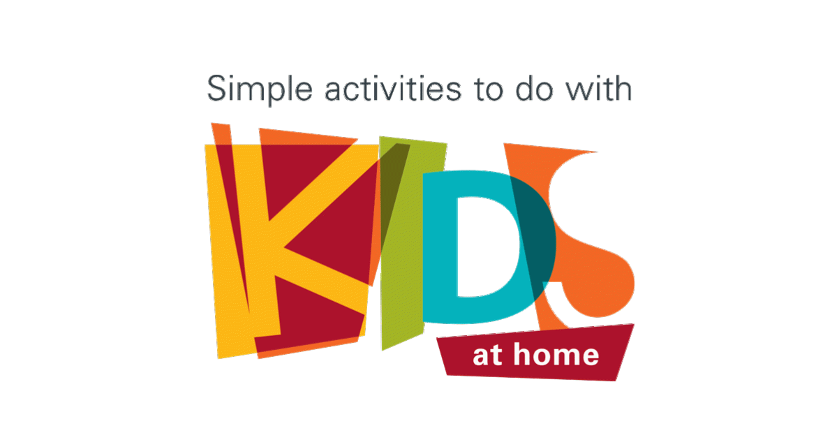 Graphic that says "Simple activities to do with kids at home"