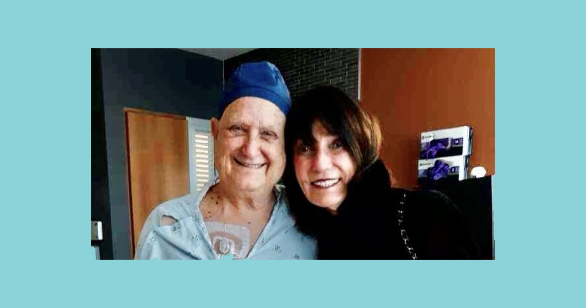 Cancer patient Eric Peterson, left, with Omaha philanthropist Pamela Buffett.