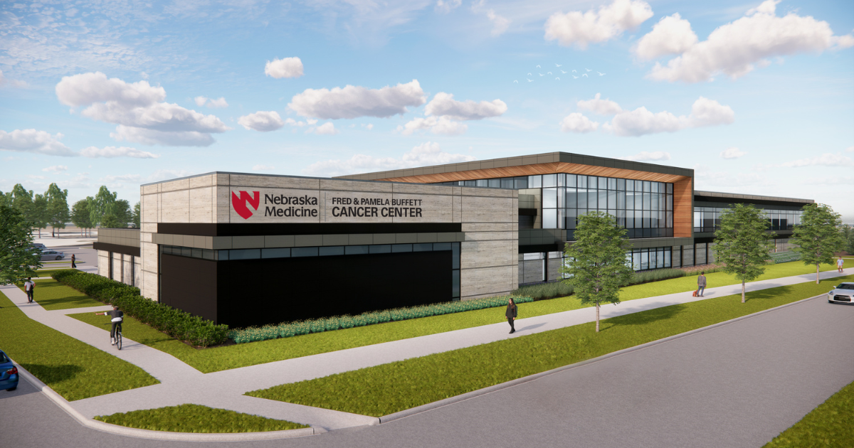 Computer rendering of Fred & Pamela Buffett Cancer Center – Kearney