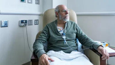 Man undergoing chemotherapy
