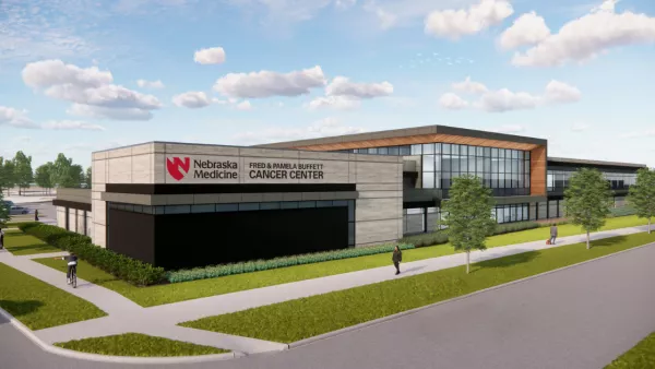 Computer rendering of Fred & Pamela Buffett Cancer Center – Kearney