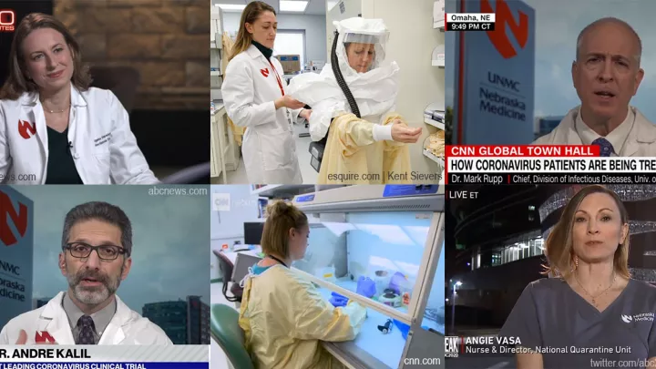 Collage of Nebraska Medicine physicians on national news outlets